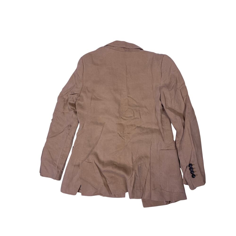 Zara Woman Beige Khaki Peacoat Trench Blazer XS Double Pocket Business Casual - Picture 4 of 5
